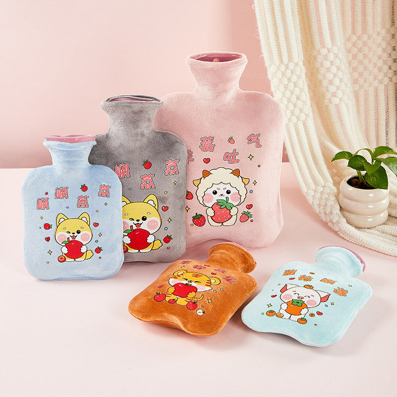 办公毛绒卡通热水袋注水大号暖水袋暖手宝暖肚子暖被窝可爱造型