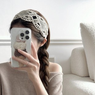 轻松get法式 蕾丝宽边发箍戴上秒变高颅顶 慵懒氛围感 法式 超温柔