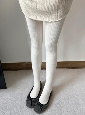 好乖！奶白麻花连裤袜真的吼吼看！秋冬温柔感加厚加绒保暖打底~