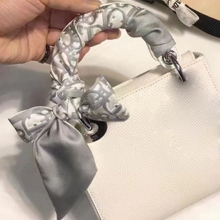 長條綁系包包手柄絲巾日系復古扎編頭發絲帶女士圍巾白色細窄飄帶