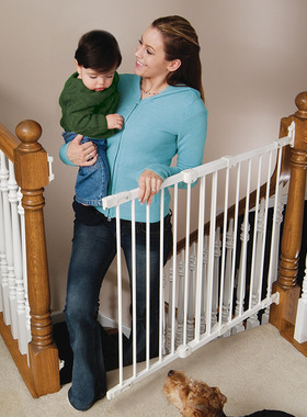 安全门栏儿童楼梯口防护栏宠物狗狗猫栅栏杆需打孔自动围栏隔离门