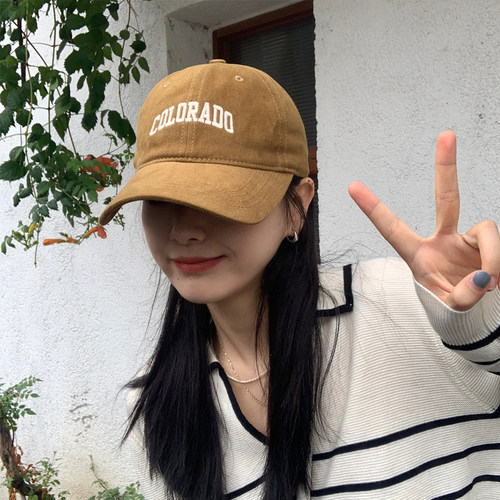 韩版百搭磨毛质感棒球帽