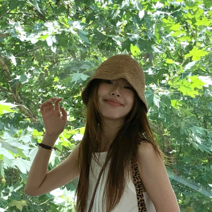 草帽女小清新韩版百搭日系遮阳帽子夏季薄款遮脸编织显脸小渔夫帽