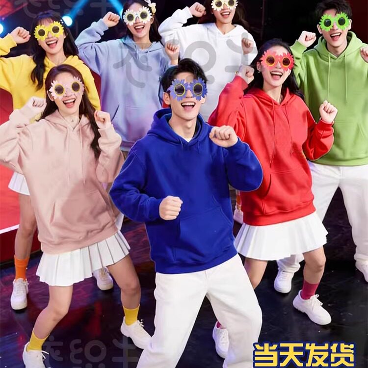 马年发财乐连帽卫衣公司年会定制