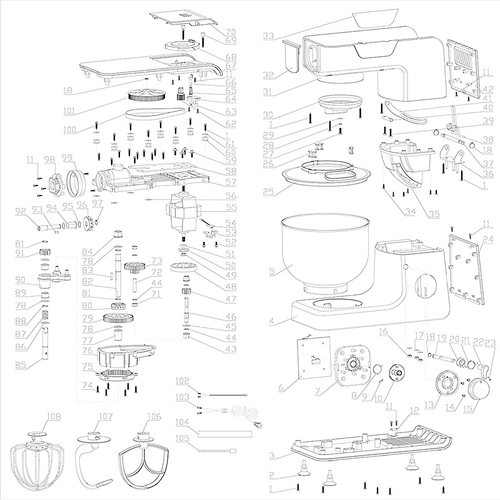 柏翠PE4600厨师机Petrus维修配件德玛仕CY-619主板电机齿轮皮带