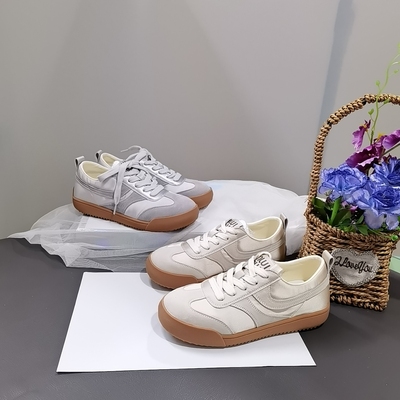 春秋真皮透气休闲运动德训鞋女