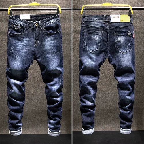 Демисезонные черные джинсы, эластичные джинсовые штаны, осенние, увеличенная толщина