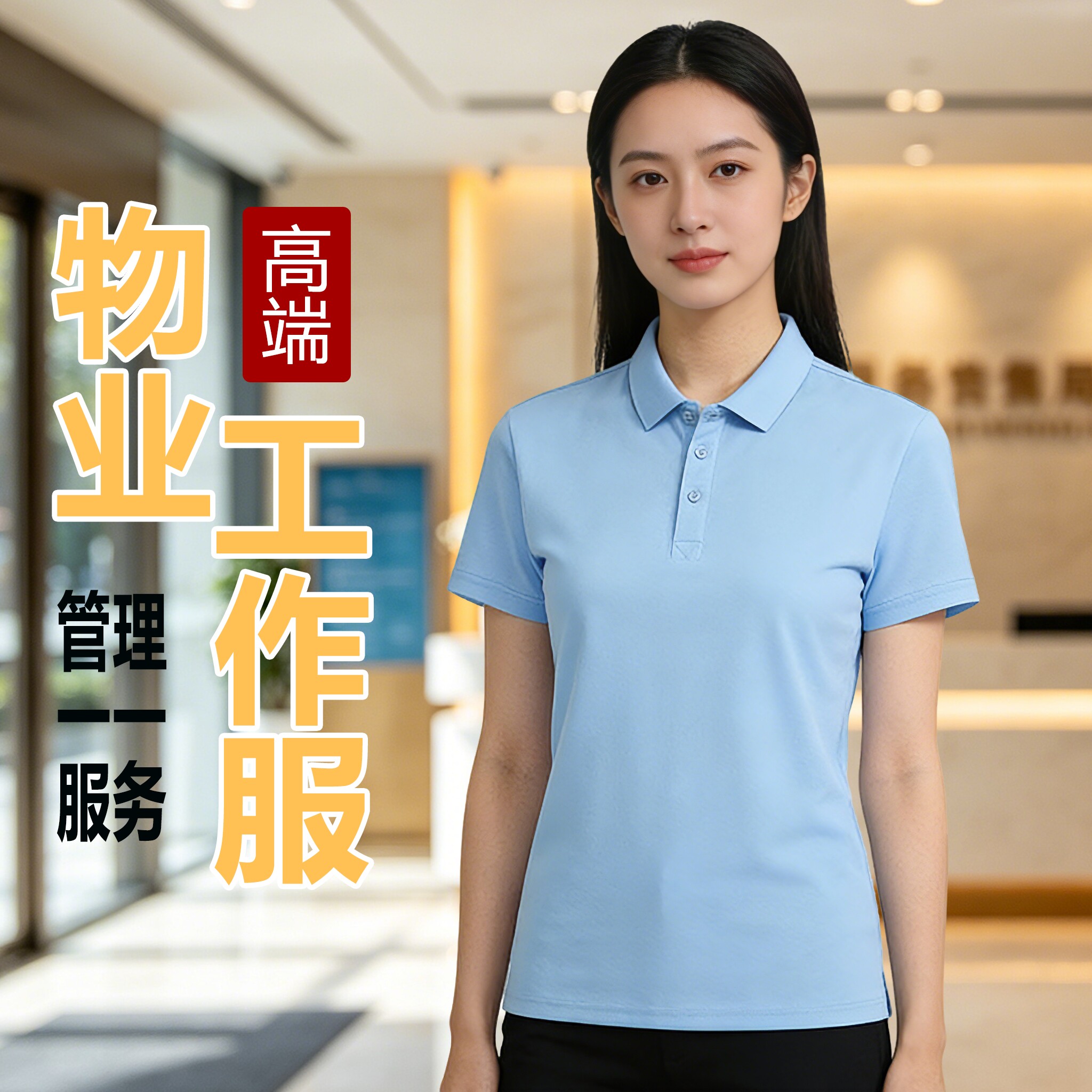 物业工作服夏款POLO衫定制