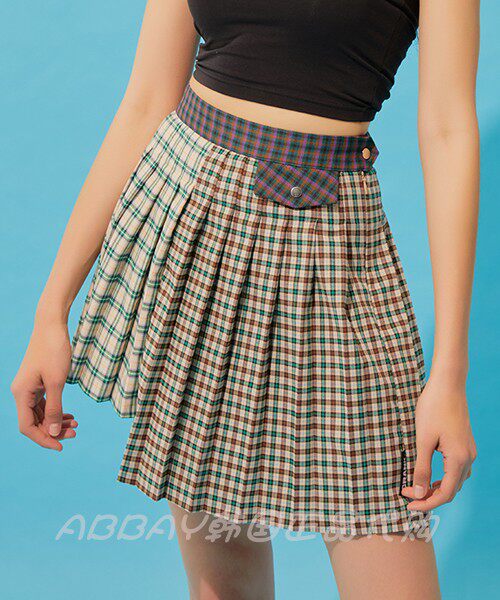 Korea purchasing Direct mail quality goods Female models CRANK Irregular Plaid Short skirtin the Women's clothing/Boutique , Skirts  category - from Buy2taobao.com to provide professional Taobao agent buy service