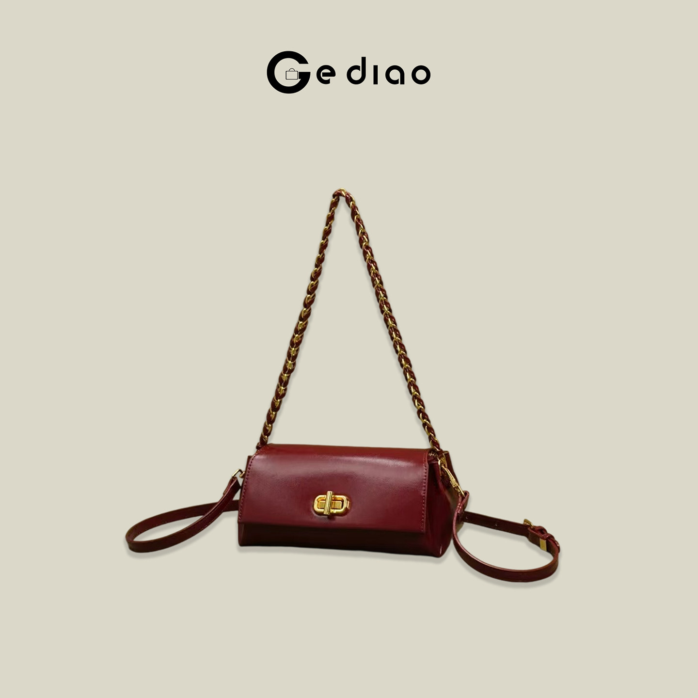 格调studio法式轻奢红色pu包包2026新年氛围感腋下包高级感单肩包,箱包皮具/热销女包/男包,腋下包,淘宝优惠券,粉丝福利购,淘宝优惠卷