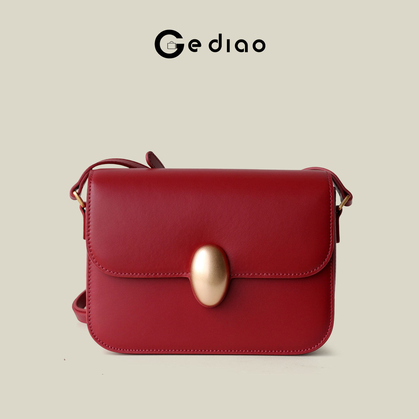 格调studio真皮小方包女红色包包2026年新款新娘结婚包单肩斜挎包,箱包皮具/热销女包/男包,腋下包,淘宝优惠券,粉丝福利购,淘宝优惠卷