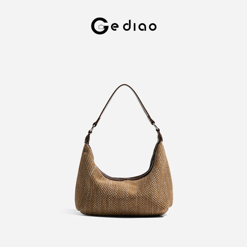 复古度假编织hobo腋下包女大容量