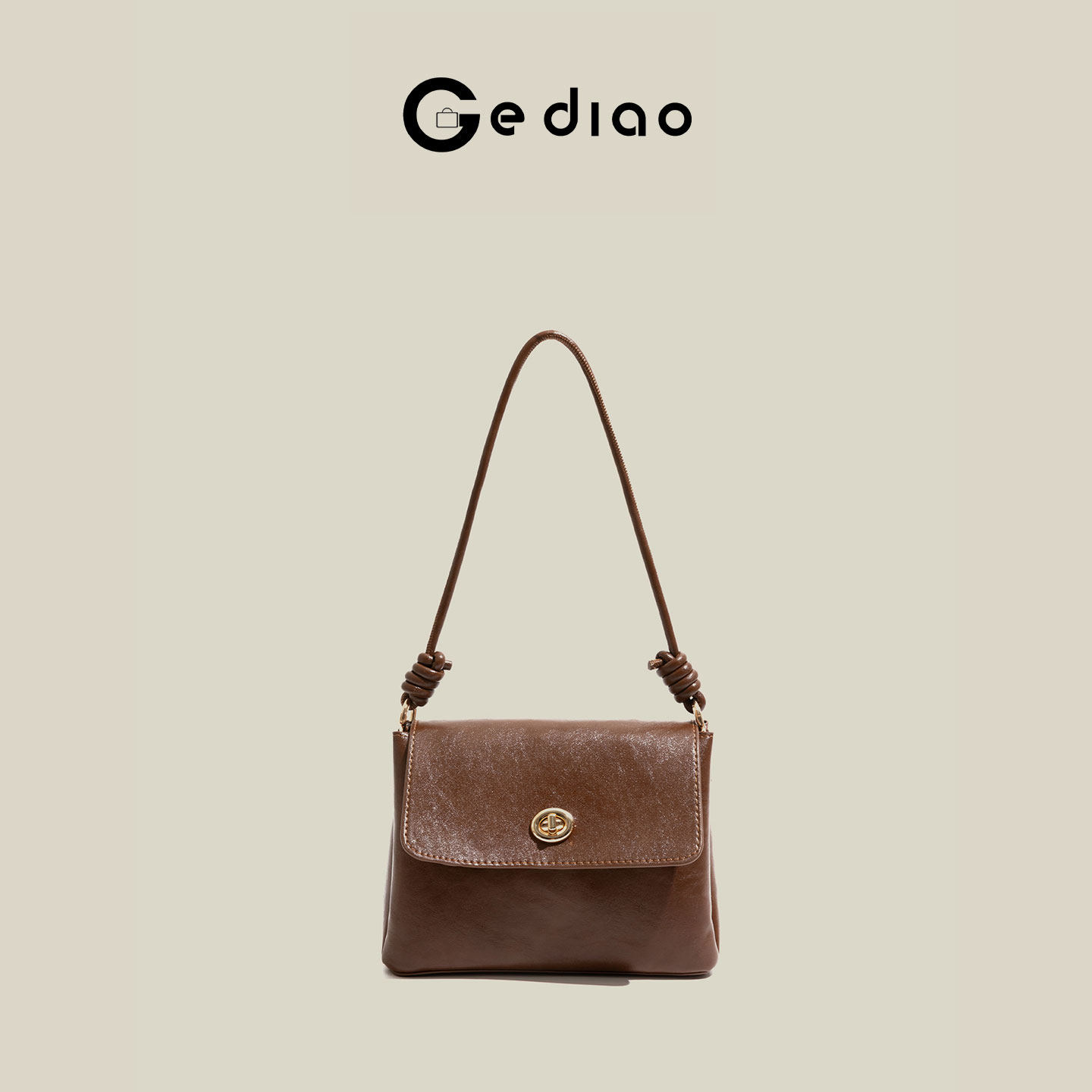 格调studio复古栗子风pu女包2025质感翻盖腋下包轻奢手提包单肩包,箱包皮具/热销女包/男包,腋下包,淘宝优惠券,粉丝福利购,淘宝优惠卷