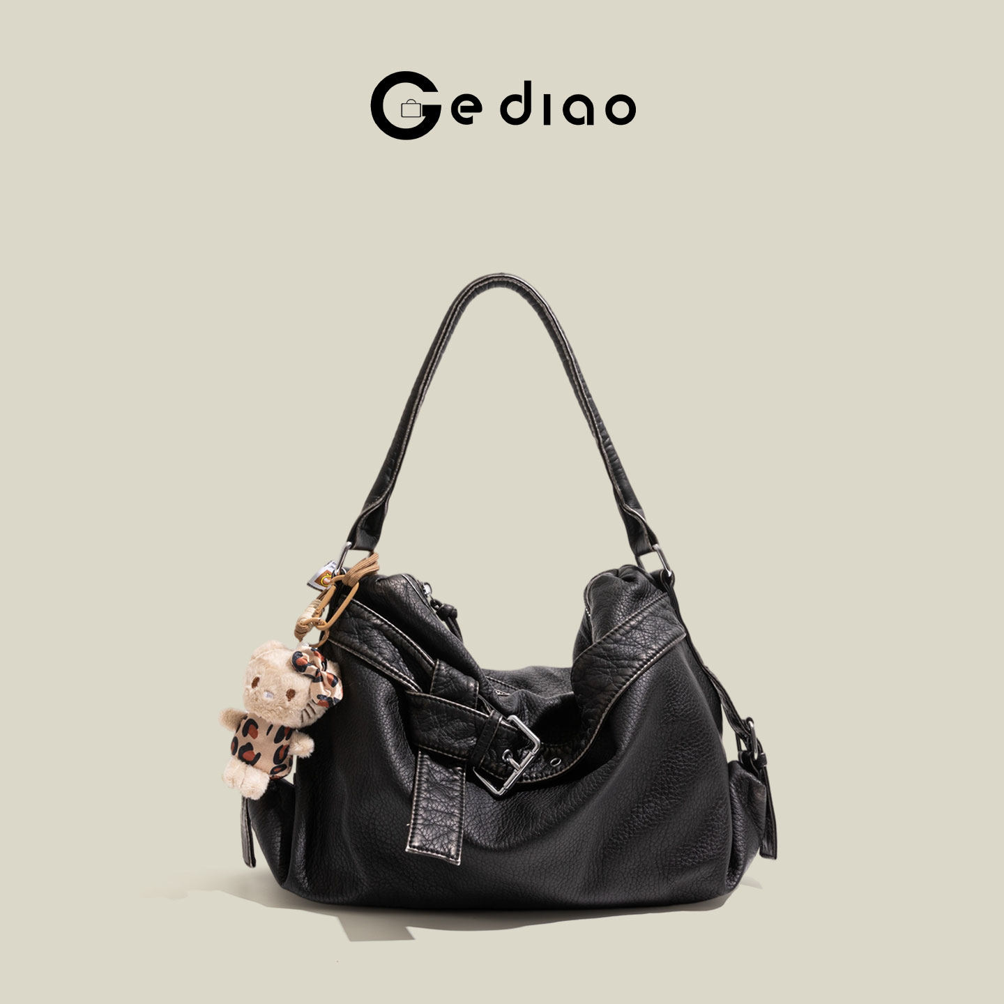 格调studio韩系辣妹pu机车包包2025冬季腋下包高级感手提包单肩包