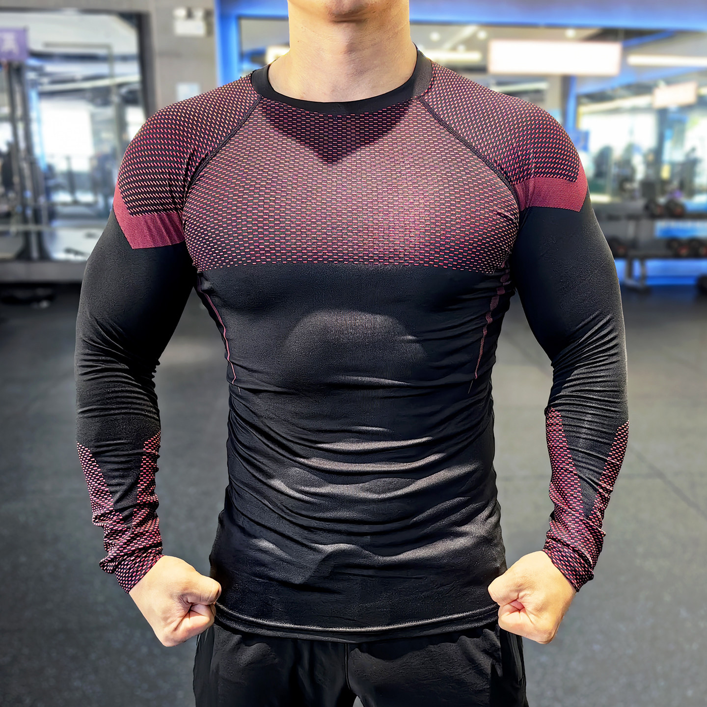 肌肉荣耀运动紧身衣长袖健身服男高弹力速干透气跑步训练服打底衫,运动服/休闲服装,健身衣,淘宝优惠券,粉丝福利购,淘宝优惠卷