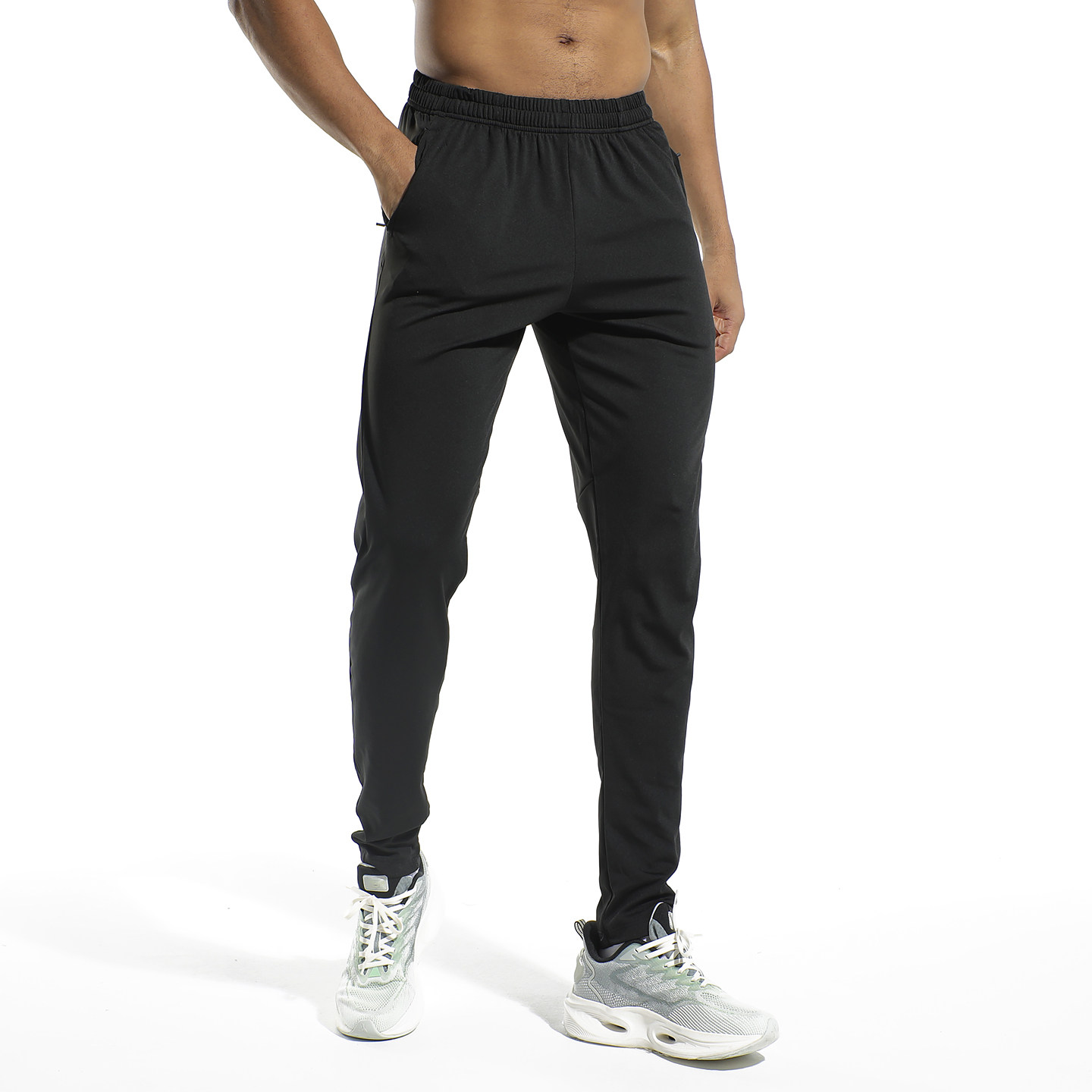 男女跑步运动长裤秋冬季磨毛保暖弹力速干透气直筒修身健身训练裤