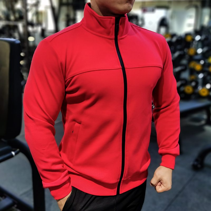 运动拉链卫衣秋冬工服立领男立领