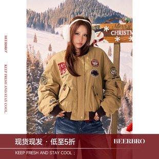 BeerBro『反叛假日』挺括不失柔软秋冬季美式街头棒球服厚外套