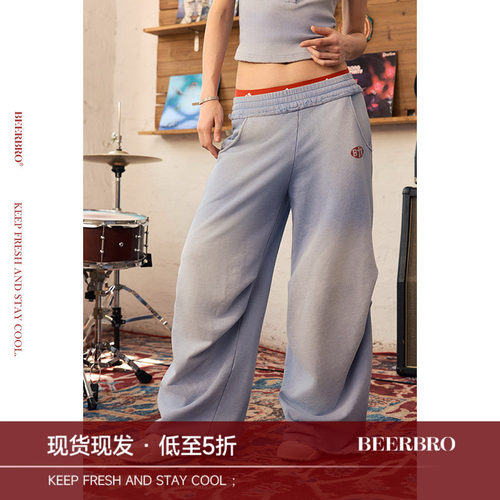 BeerBro『Puppy Playtime』休闲卫裤洗水背心长袖卫衣三件套套装