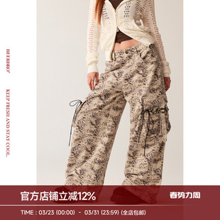 裤 100%棉挺阔有型街头宽松显瘦豹纹休闲工装 复古声浪 BeerBro