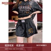 宽松短裤 BeerBro 套装 Blokecore宽松拼接类球衣女夏季 两件套 美式