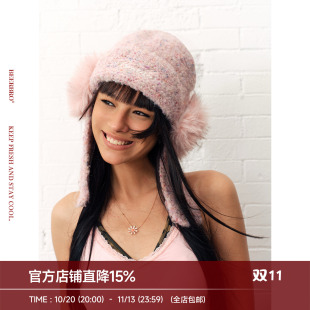 BeerBro『复古街潮』冬日甜酷重工刺绣护耳朵毛毛针织帽毛织帽