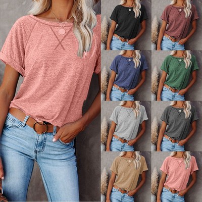 summer women T shirt tops S-5XL plus size ladies blouse 女衣