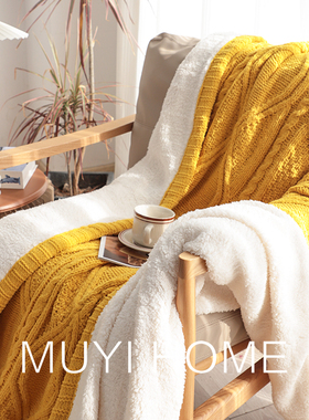 秋冬黄色加厚雪尼尔毯子客厅沙发毯卧室床上用盖毯办公室毛毯