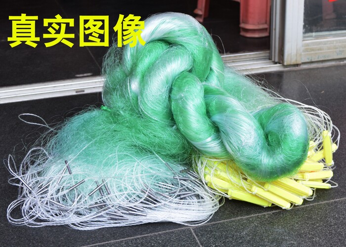 进口三层渔百道渔网绿丝