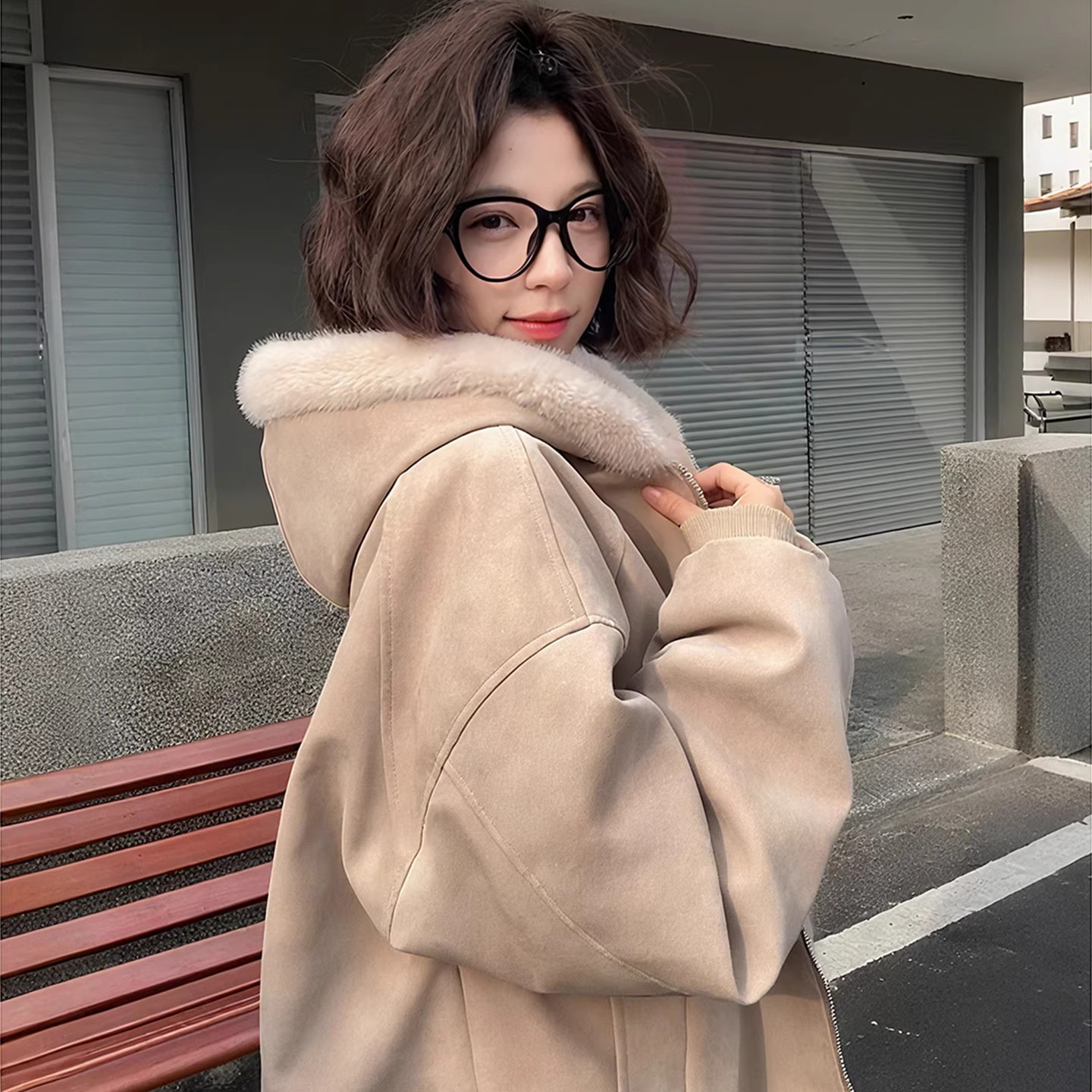 美式座山雕加绒羽绒棉服男女同款