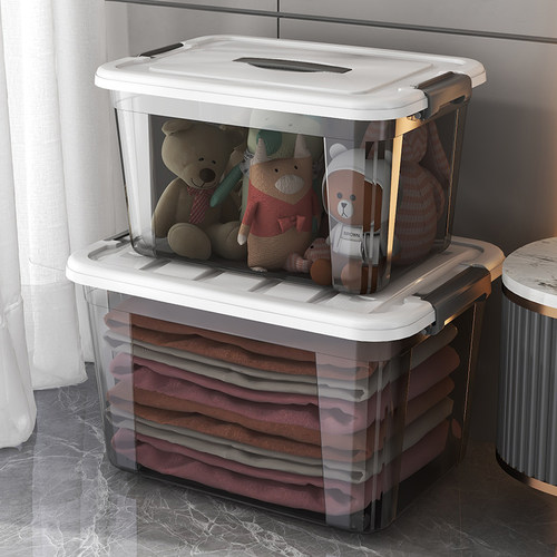塑料透明收纳箱家用大容量储物箱
