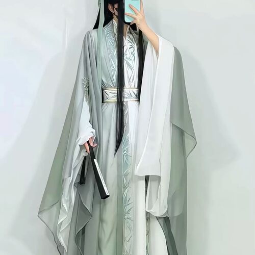 赵氏【听竹】春秋款魏晋风汉服男女同款大袖衫古风套装cos服男