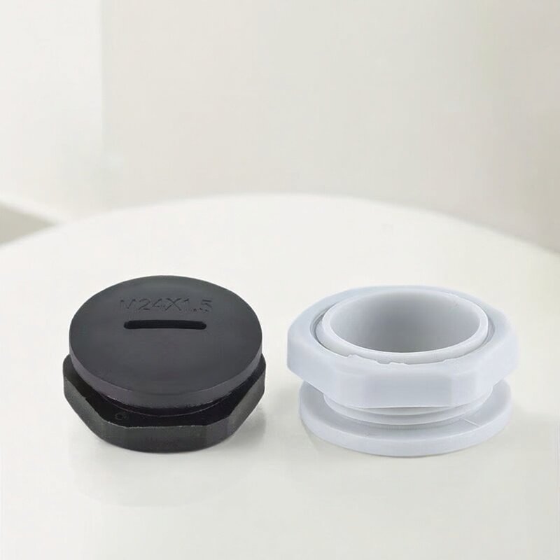 公制M型防水防尘堵头塞头塑料尼龙旋入式罗帽螺母16m25m40m32闷盖