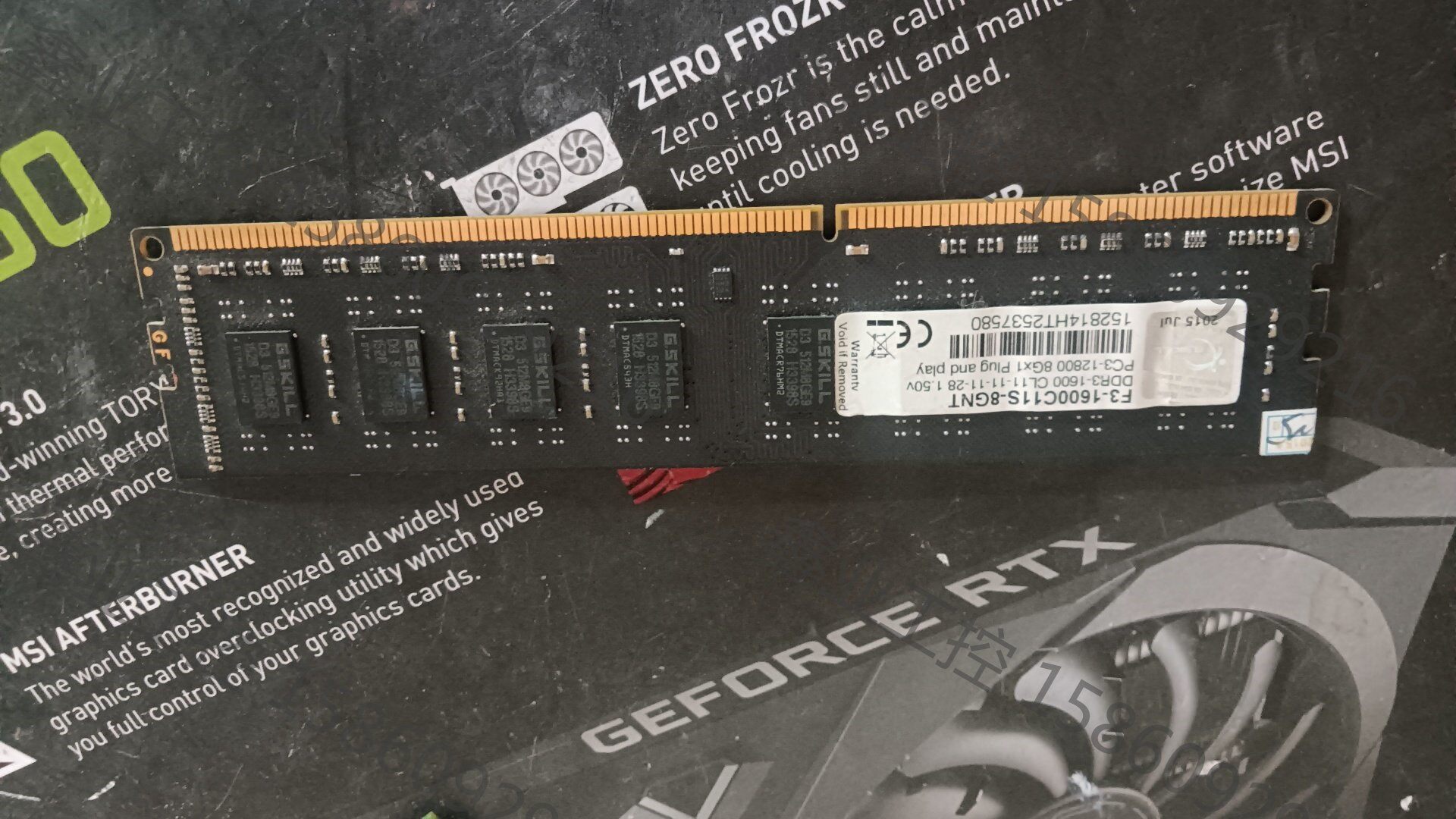 影驰 gtx1050 虎将2g ddr5.,正常拆机.成色看