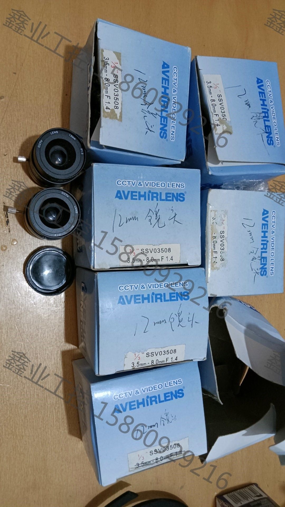 cctv lens 镜头/12mm f1.2/有8台/全新库