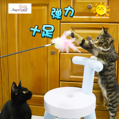 amycarol天然羽毛猫咪玩具