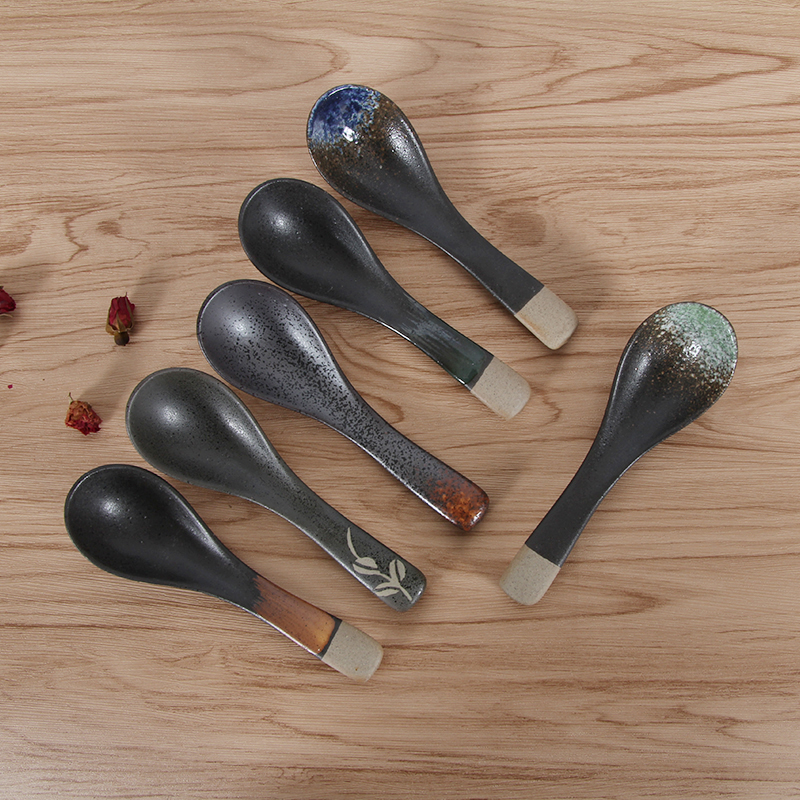 日式勺子陶瓷家用喝汤吃饭餐厅