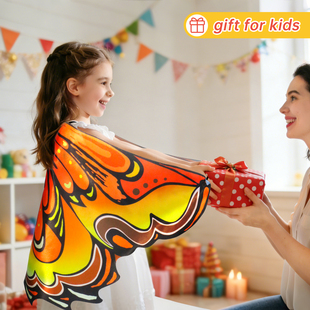 儿童蝴蝶翅膀背饰 渐变彩色虫儿飞舞台表演昆虫装扮cosplay道具