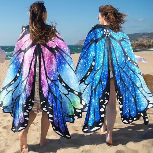 蝴蝶翅膀大披风大人走秀装扮