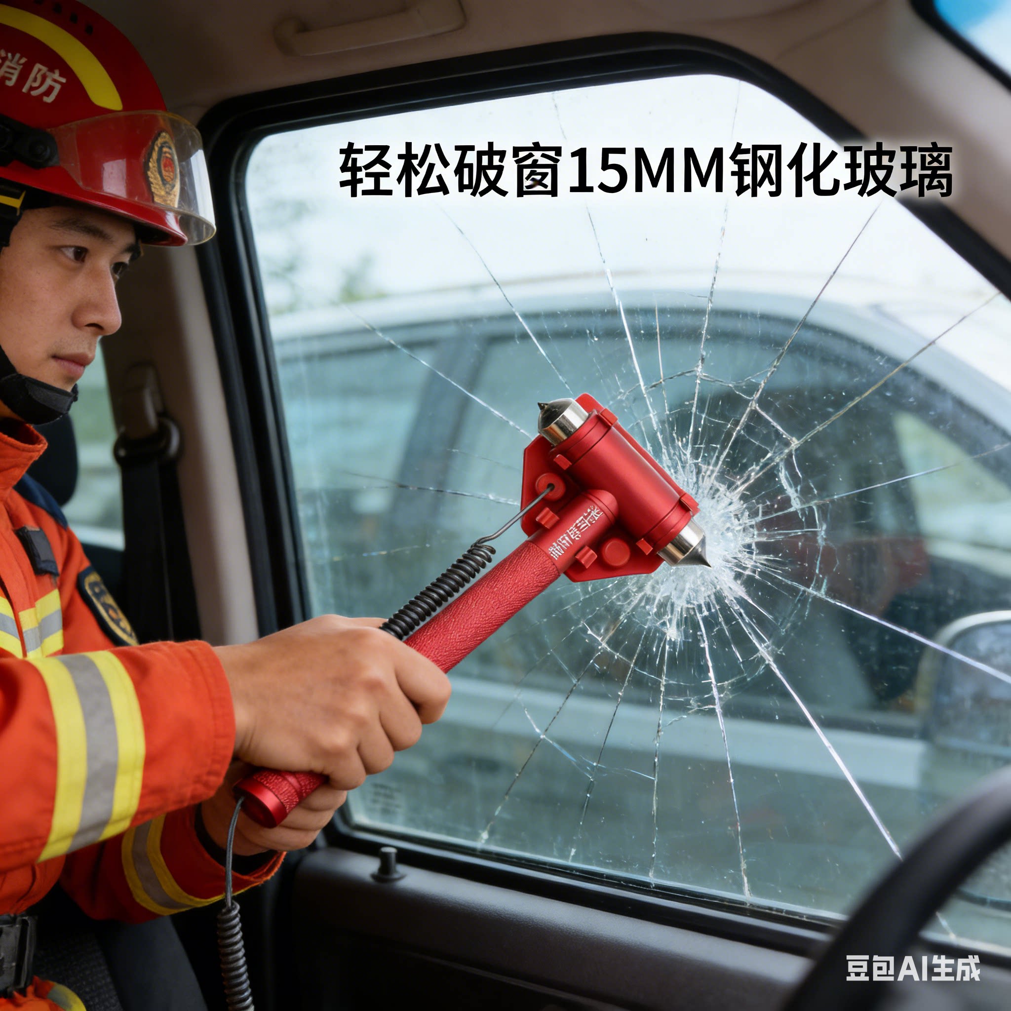 消防检查专用安全锤车间工厂教室钢化玻璃门窗破碎大型应急逃生锤