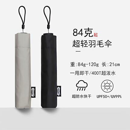 超轻84g日本泼水防晒防紫外线女小巧便携晴雨两用铅笔遮阳太阳伞
