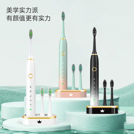明星推荐官方声波式电动牙刷男女学生党感应底座无线充IPX8级防水