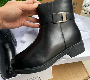 正品大虎女士冬季平跟羊毛防寒靴女羊毛皮鞋