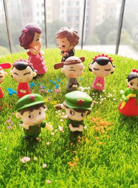 多肉植物花盆摆件求婚公仔结婚男女情侣老爷爷奶奶微景观装饰配件