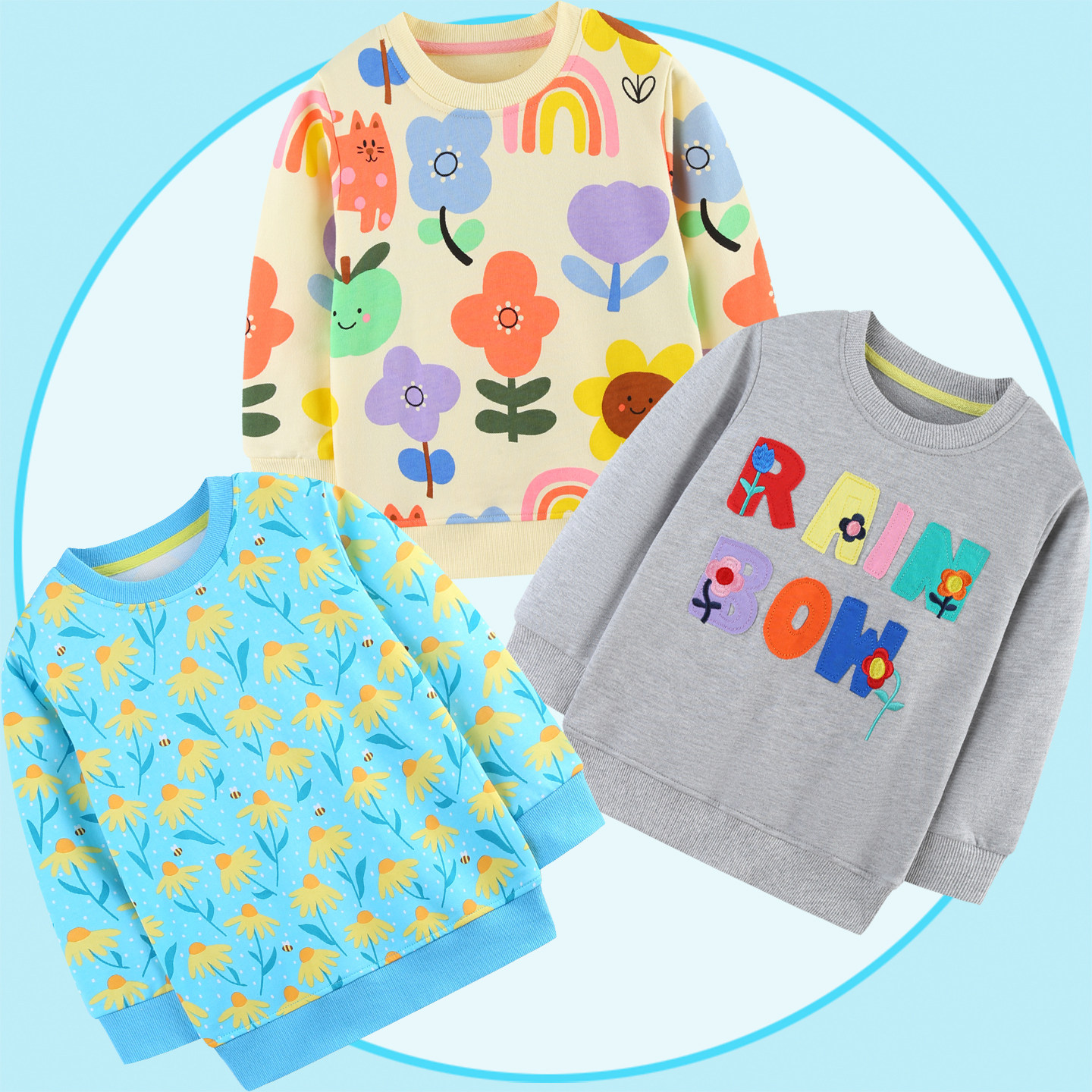 花朵女童贴身卫衣春秋纯棉薄款雏菊冬季儿童内搭瘦版不加绒打底衫,童装/婴儿装/亲子装,卫衣/绒衫,淘宝优惠券,粉丝福利购,淘宝优惠卷