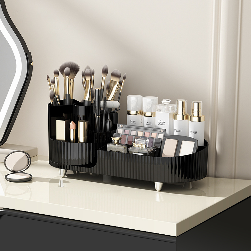 精纷优品新款黑色化妆品收纳盒