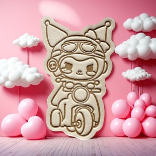 库洛米挂件卡通皮牌牛皮手工制作Kuromi玩偶盲盒手机链diy小公仔