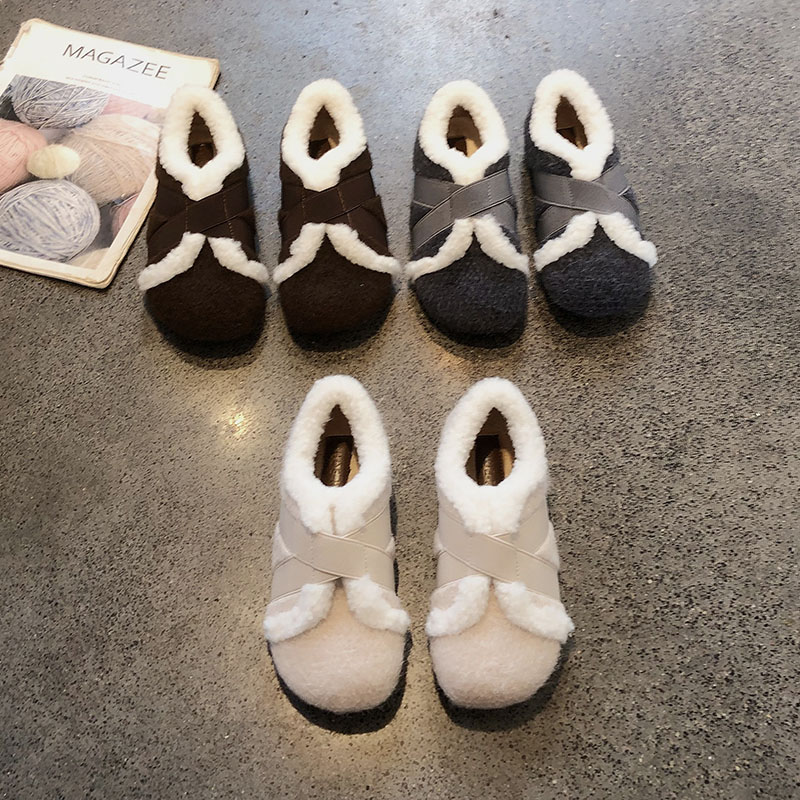 毛绒勃肯加绒保暖单鞋舒适毛毛鞋