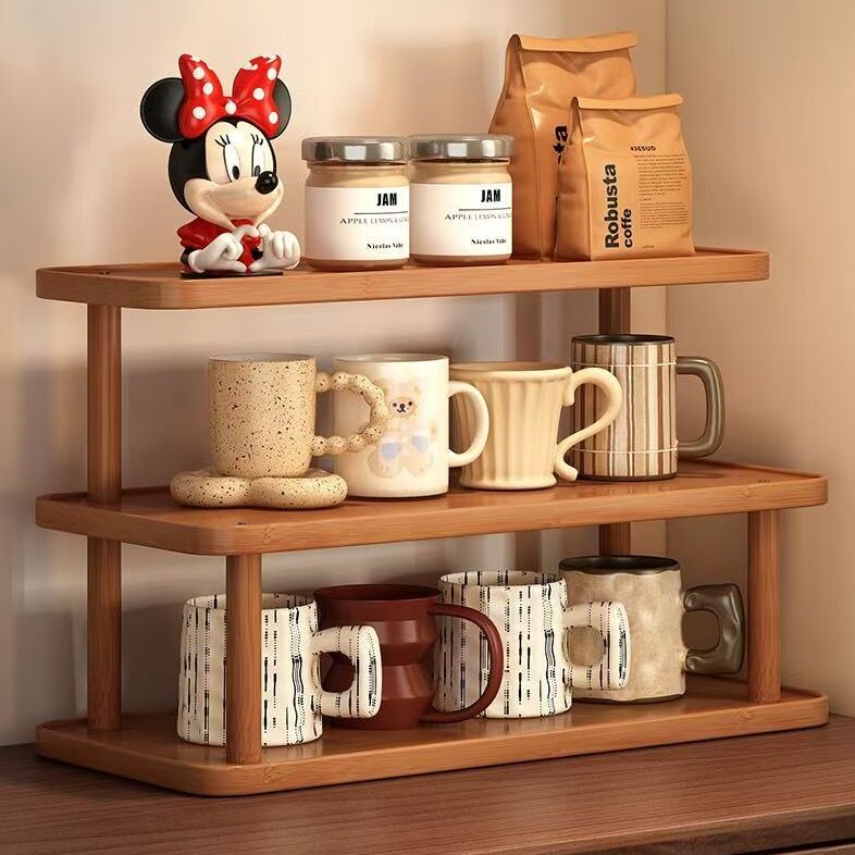 桌面杯架小型置物架台面多层餐桌玄关茶杯水杯收纳茶具摆放置物架