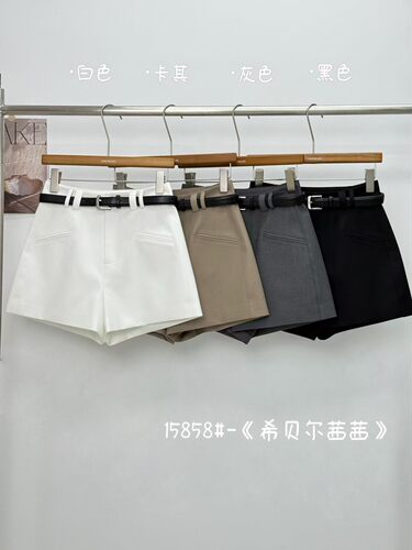 希贝尔XIBEIER短裤2026夏新款短裤女简约显瘦时装阔腿裤西装短裤